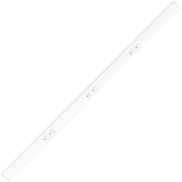 48" 20 amp 120 volt White 3 Duplex Receptacle Under Cabinet Power Strip